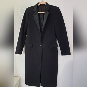 Officine Generale Eden black virgen wool blended overcoat size 36 US size 4